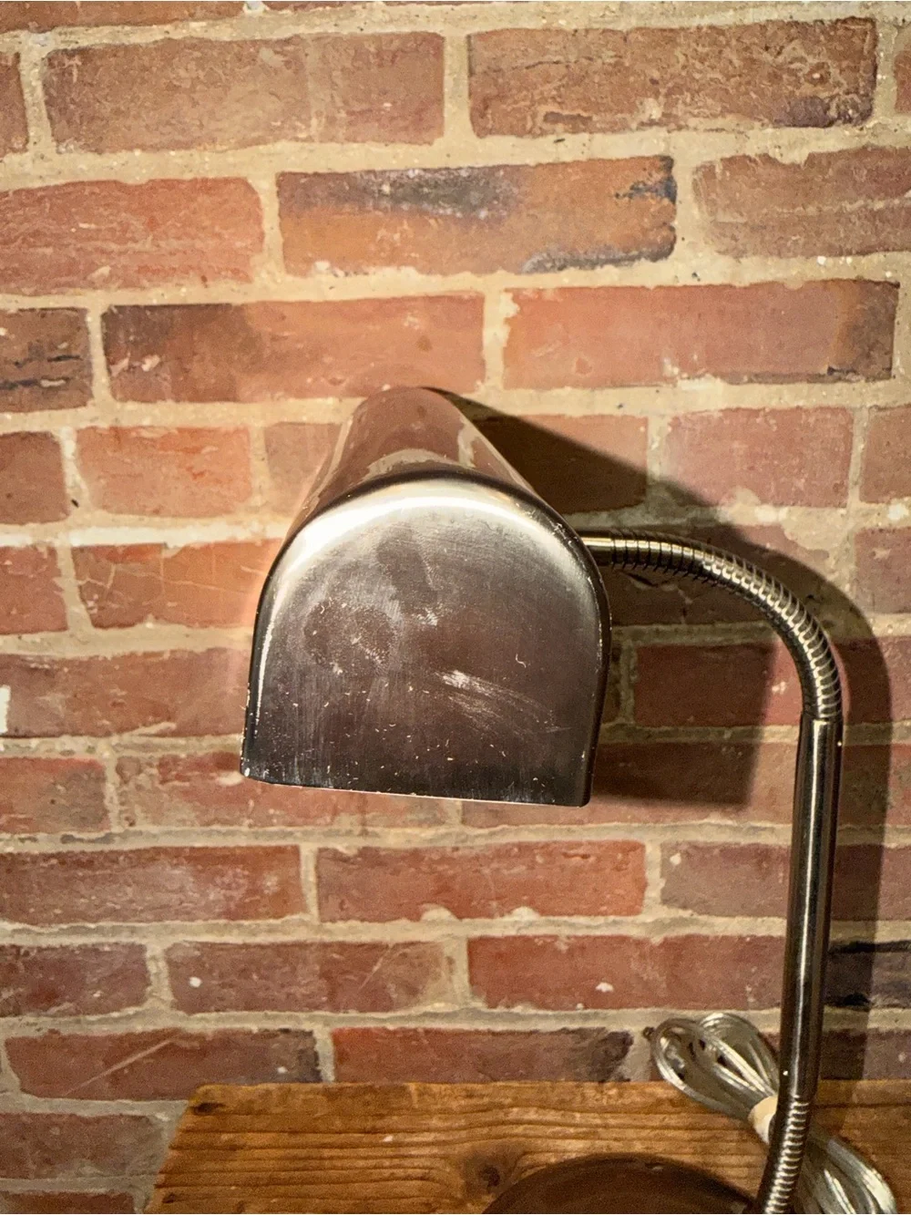 Vintage OttLite Brushed Metal Desk Lamp - Modern Silver Table Light